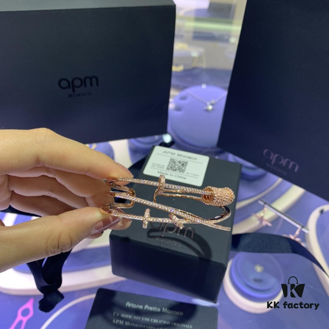 A Monoco Rose Gold Triple Ring Bracelet