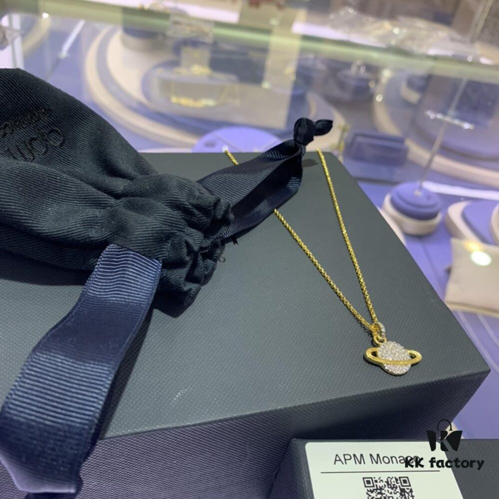 A Monaco Gold Planet Necklace