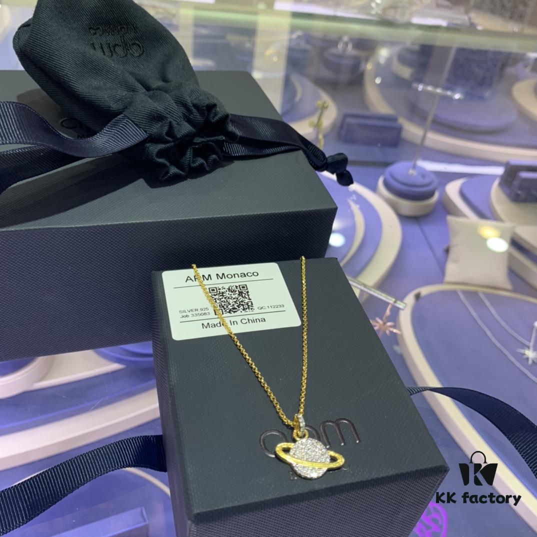 A Monaco Gold Planet Necklace