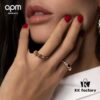 APM Monaco Good Fortune Ring for Women, Rose Gold New Design with Moving Element, Friendship Ring