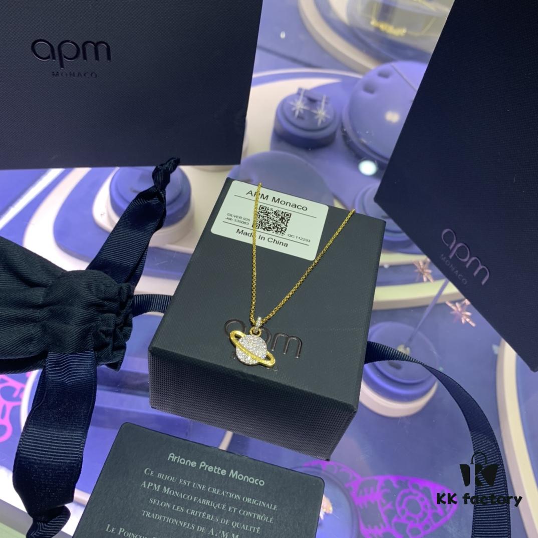 A Monaco Gold Planet Necklace