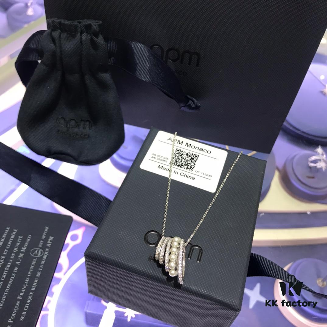 A Brand Monaco Multi-layer Decorative Pearl Waist Necklace for Women, Elegant Fashion Choker Silver Neck Chain