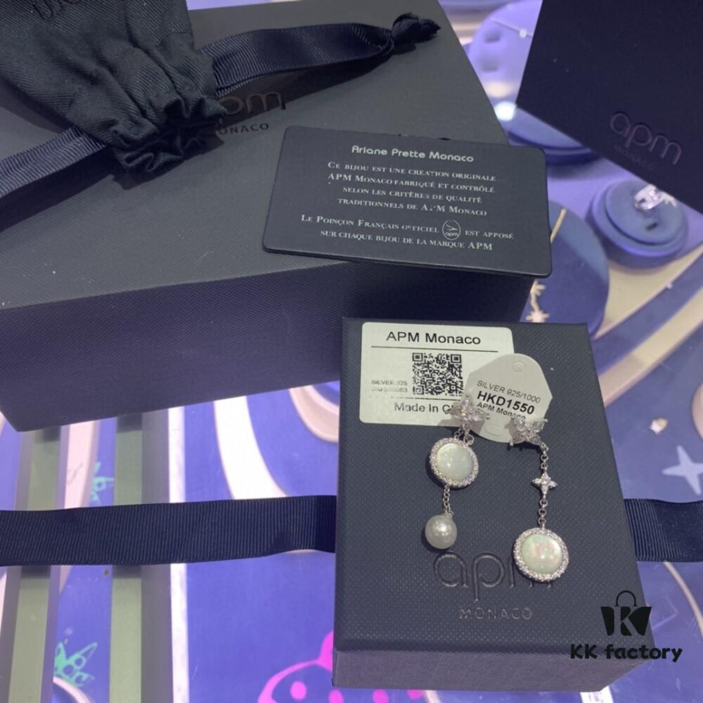 A Family Monaco White Mother-of-Pearl Drop Earrings