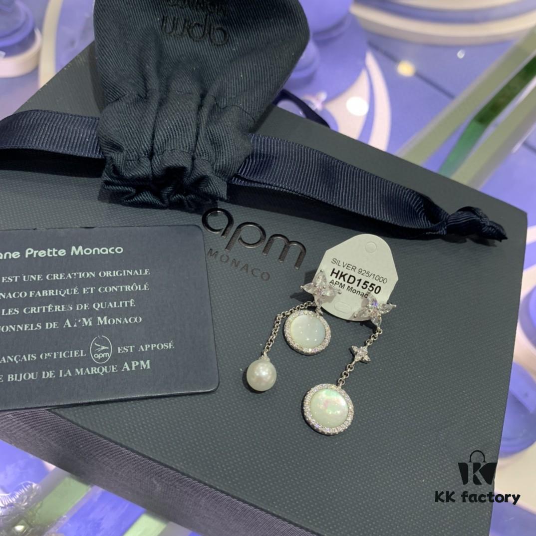 A Family Monaco White Mother-of-Pearl Drop Earrings