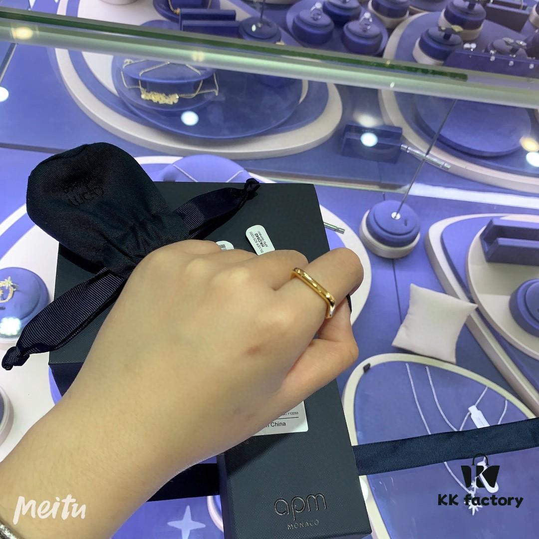 A Family Monaco Rectangular Geometric Ring for Women, Couple's Index Finger Ring, Gift for Girlfriend 2020 New Trendy Style