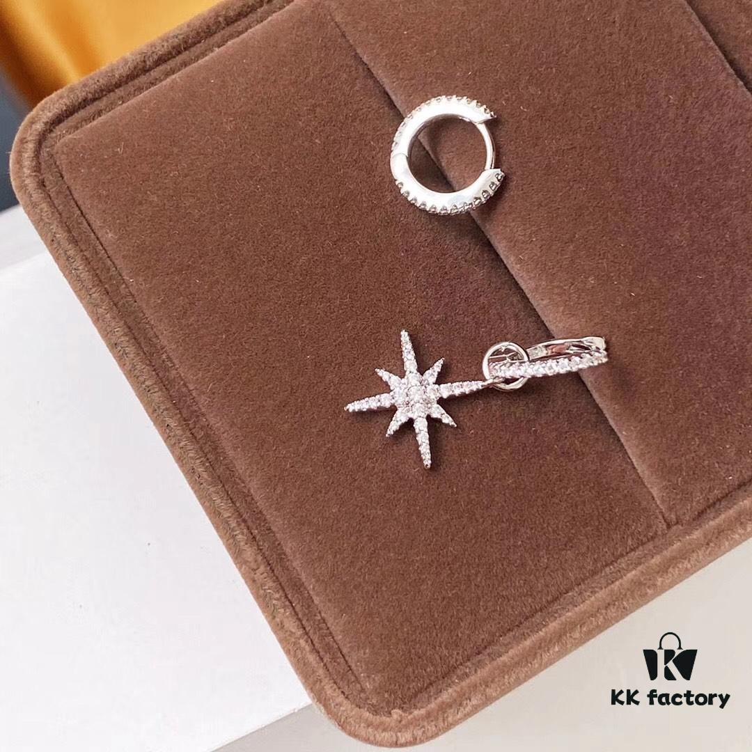 APM Monaco Asymmetrical Meteor Stud Earrings, Design-Centric Hoop Earrings, Minimalist and Elegant Ear Jewelry