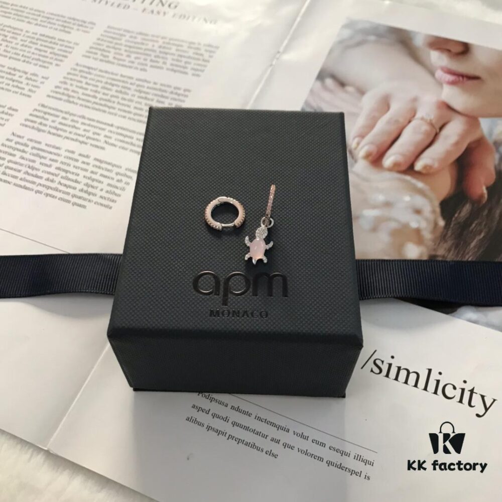 A Family Pink Turtle Earrings