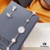 APM Monaco Mother-of-Pearl Freshwater Pearl Earrings for Women, Long Asymmetrical Tassel Drop Earrings, Elegant Silver Jewelry