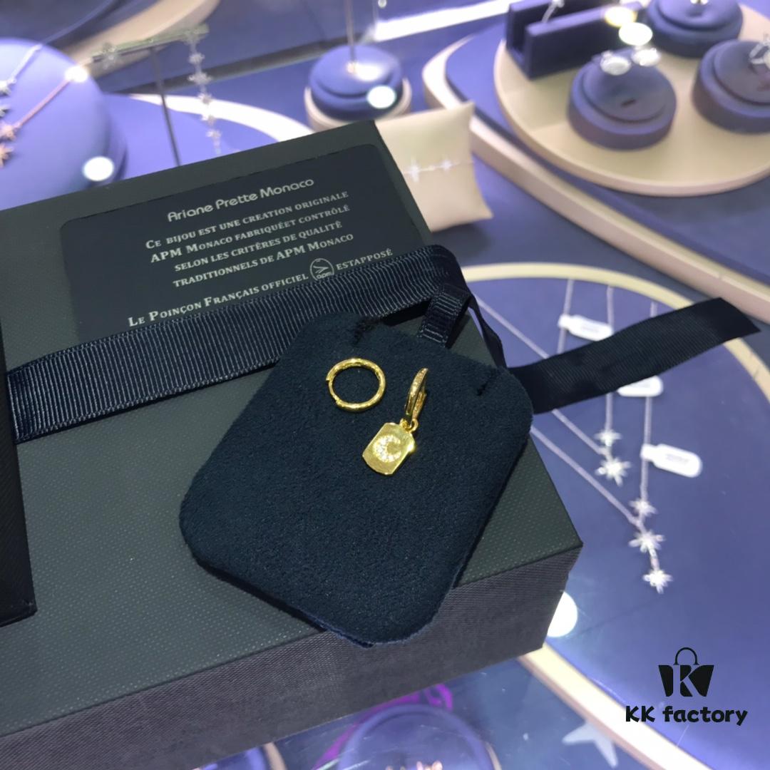 October New Arrival 🌟 A's Monaco Asymmetric Moon Earrings, Classic Elegant Minimalist Unisex Couple Hoop Earrings Jewelry Gift