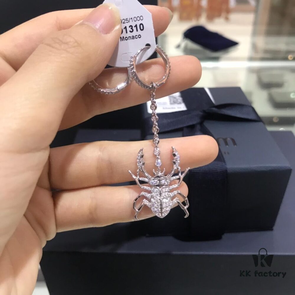 A Family Monaco Asymmetric Scarab Earrings, Unique Earrings Gift