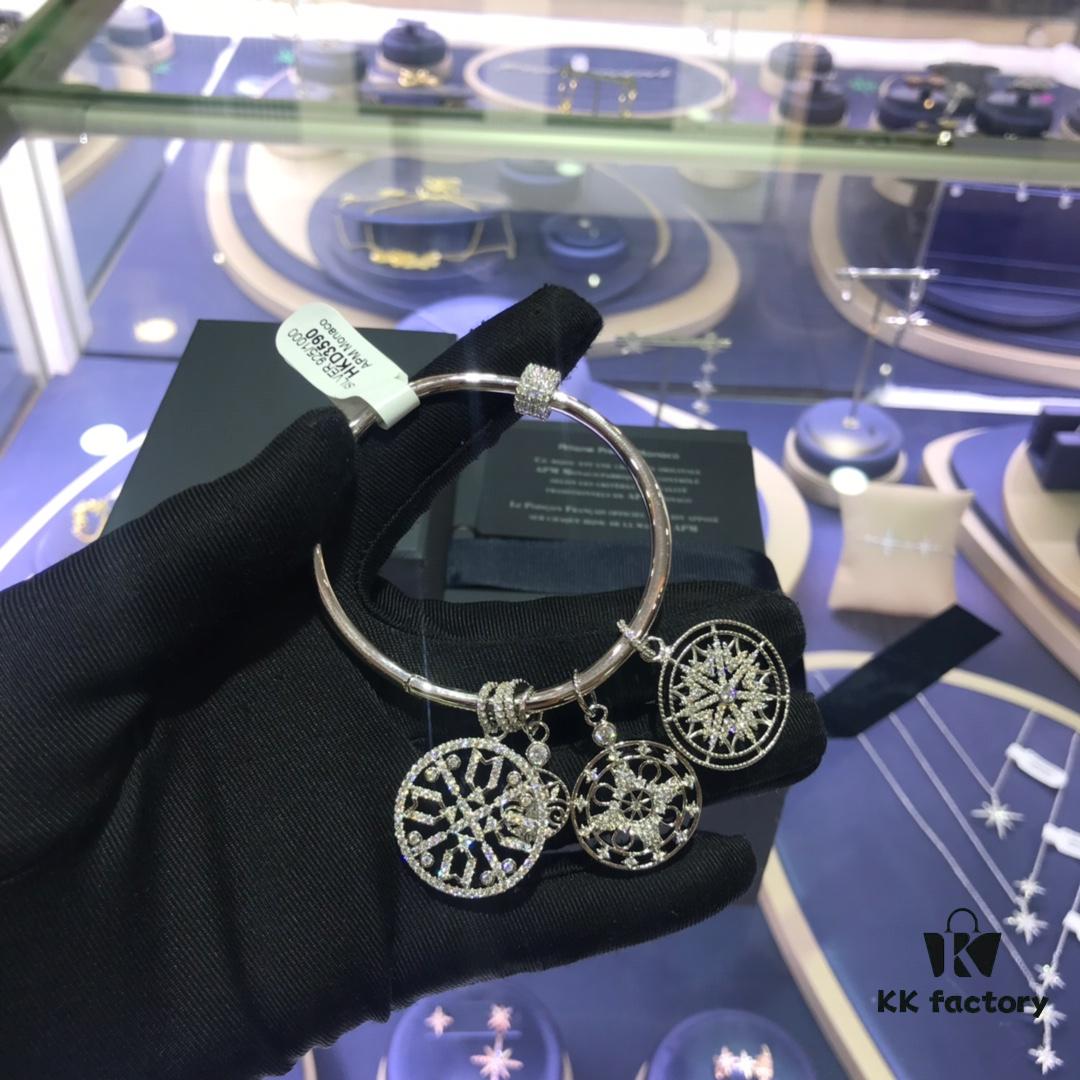 APM Monaco Tree of Life Silver Totem Healing Style Moroccan Bracelet with Round Disc