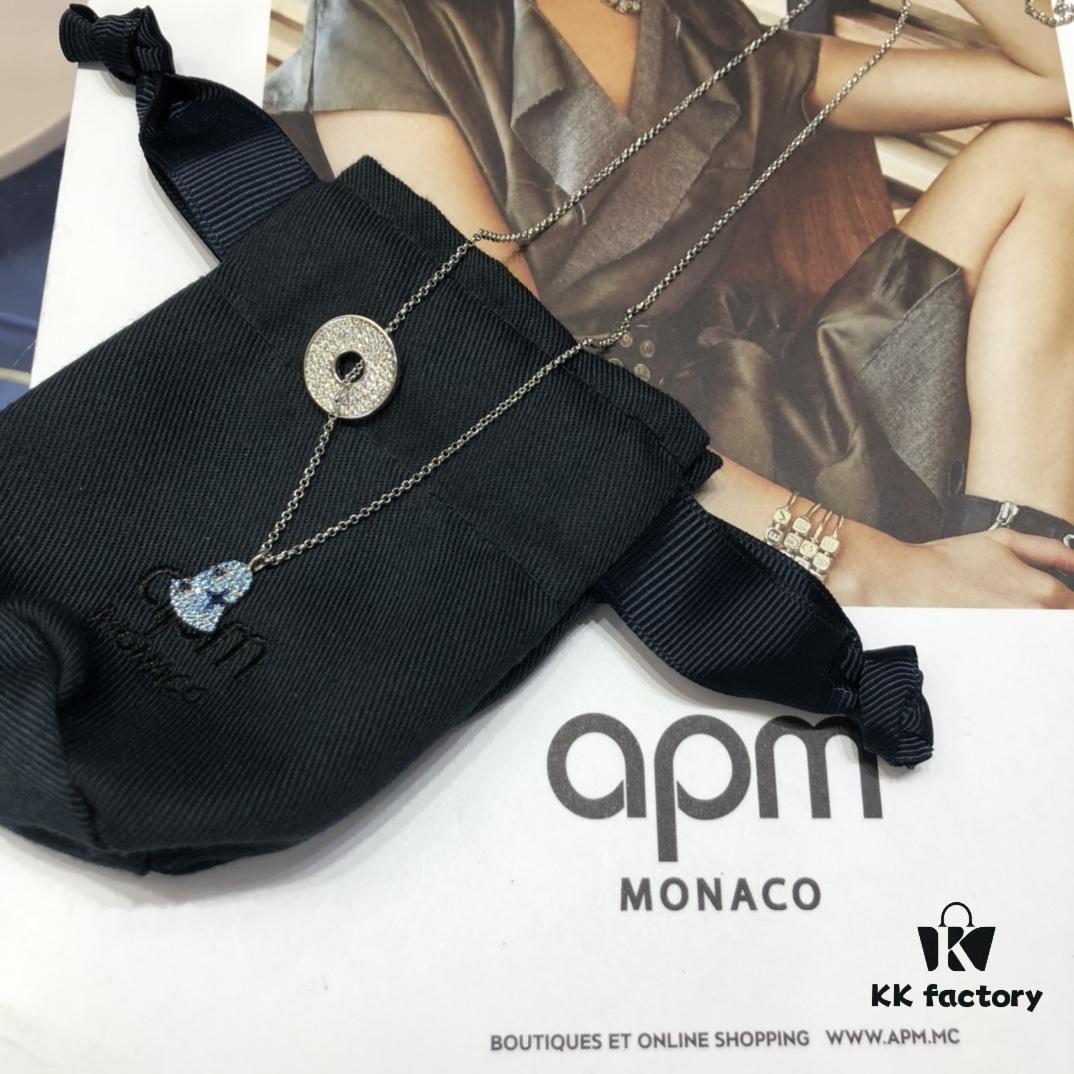 A Brand Monaco Round Pendant Bell Necklace, Collarbone Chain, Sweater Chain - Valentine's Day Gift for Girlfriend