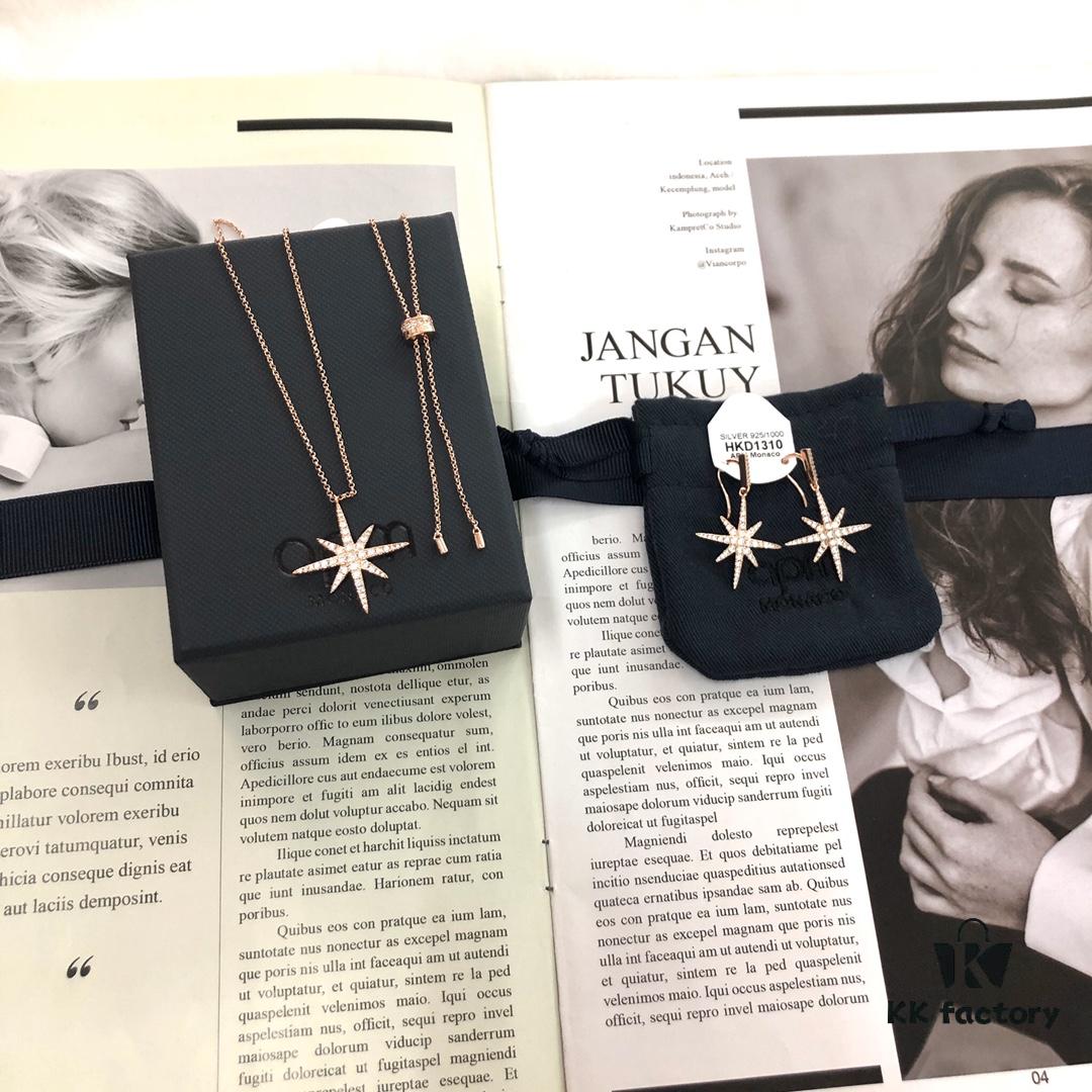 A Brand Union Jack Necklace and Earrings Set - Valentine's Day Recommended