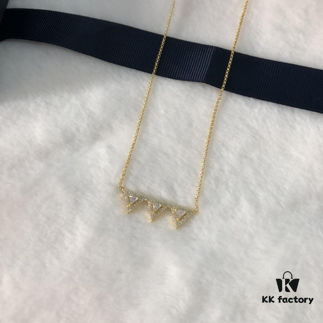 A Brand Monaco Triangle Necklace, Stylish and Minimalist Design, Versatile and Elegant, Ideal Gift Choice