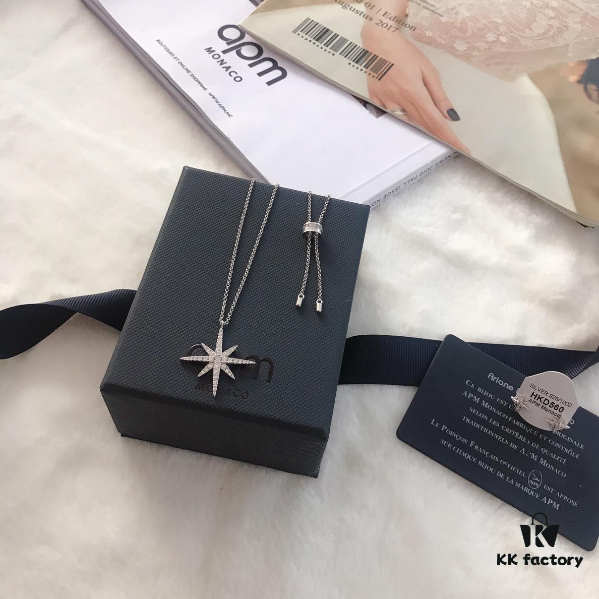 A Brand Monaco Flag Necklace and Stud Earrings Set - Newly Released 💗