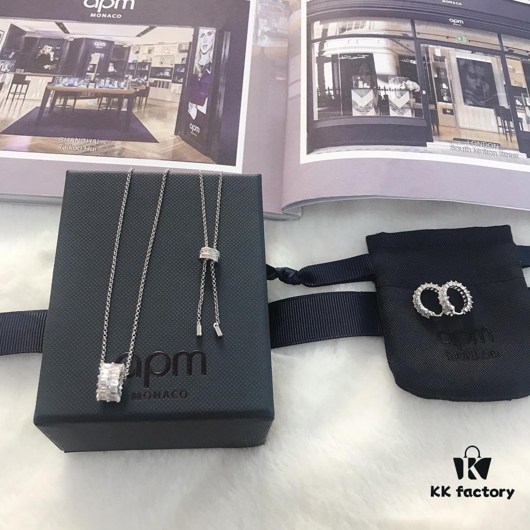 A Brand Monaco Cylindrical Round Necklace and Earrings Set - Newly Released 💗