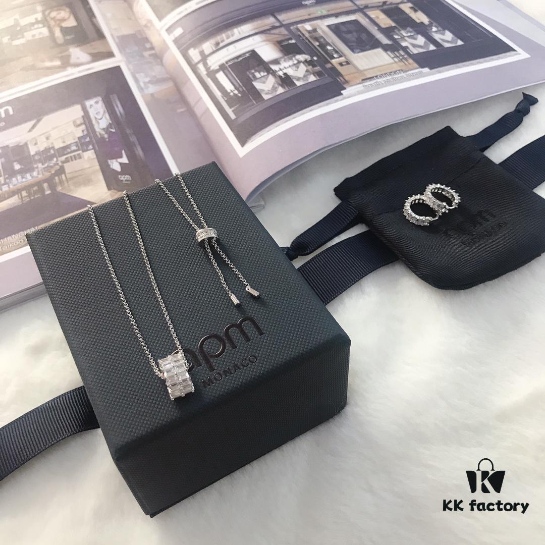 A Brand Monaco Cylindrical Round Necklace and Earrings Set - Newly Released 💗