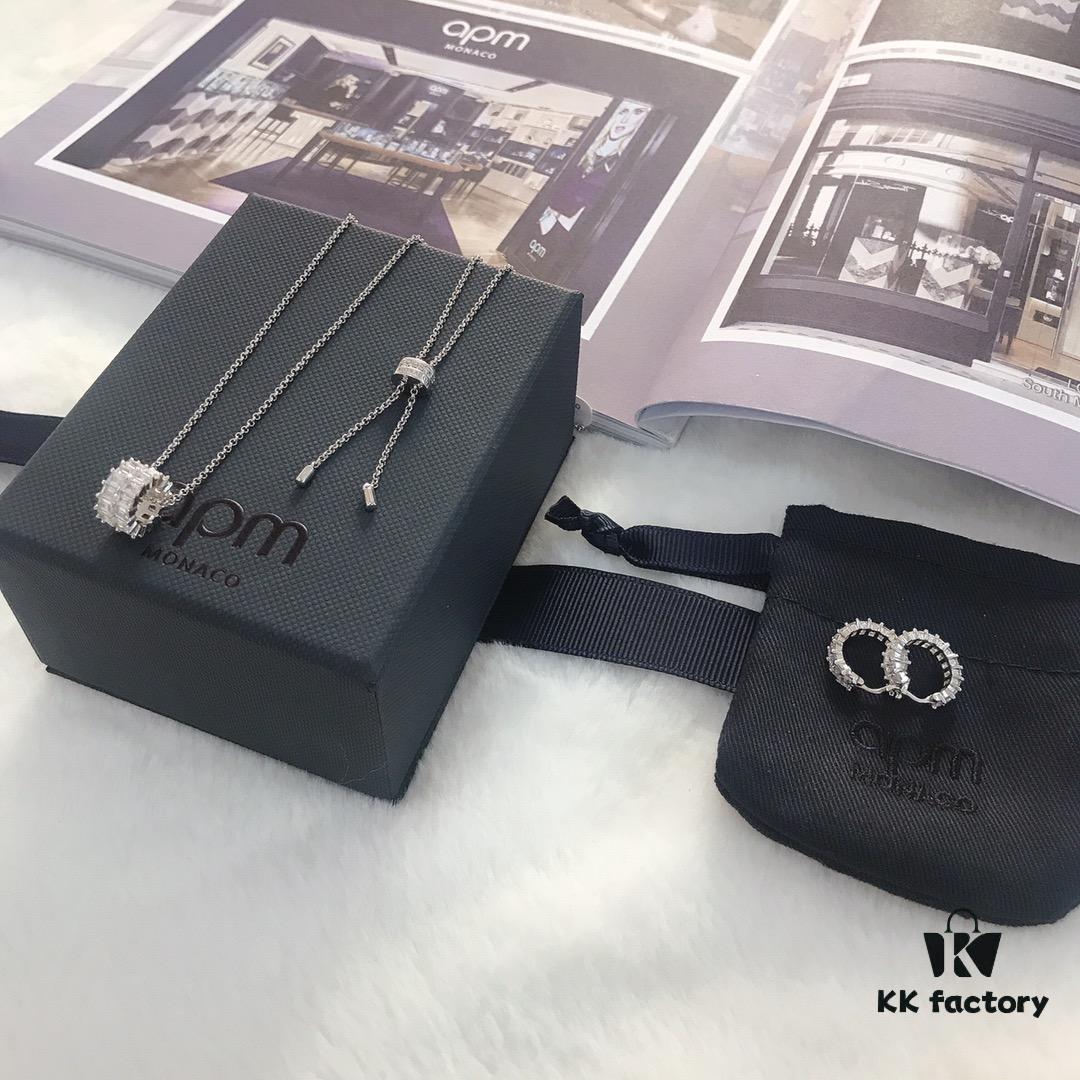 A Brand Monaco Cylindrical Round Necklace and Earrings Set - Newly Released 💗