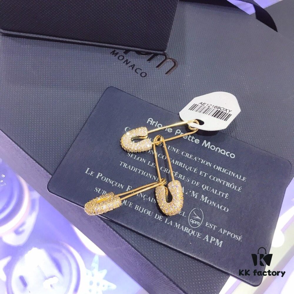 A's Monaco Golden Pin Earrings, December New Arrival