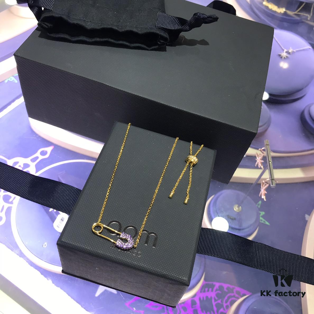 January New Arrival💗 A's Monaco Purple Brick Pin Necklace 8345085