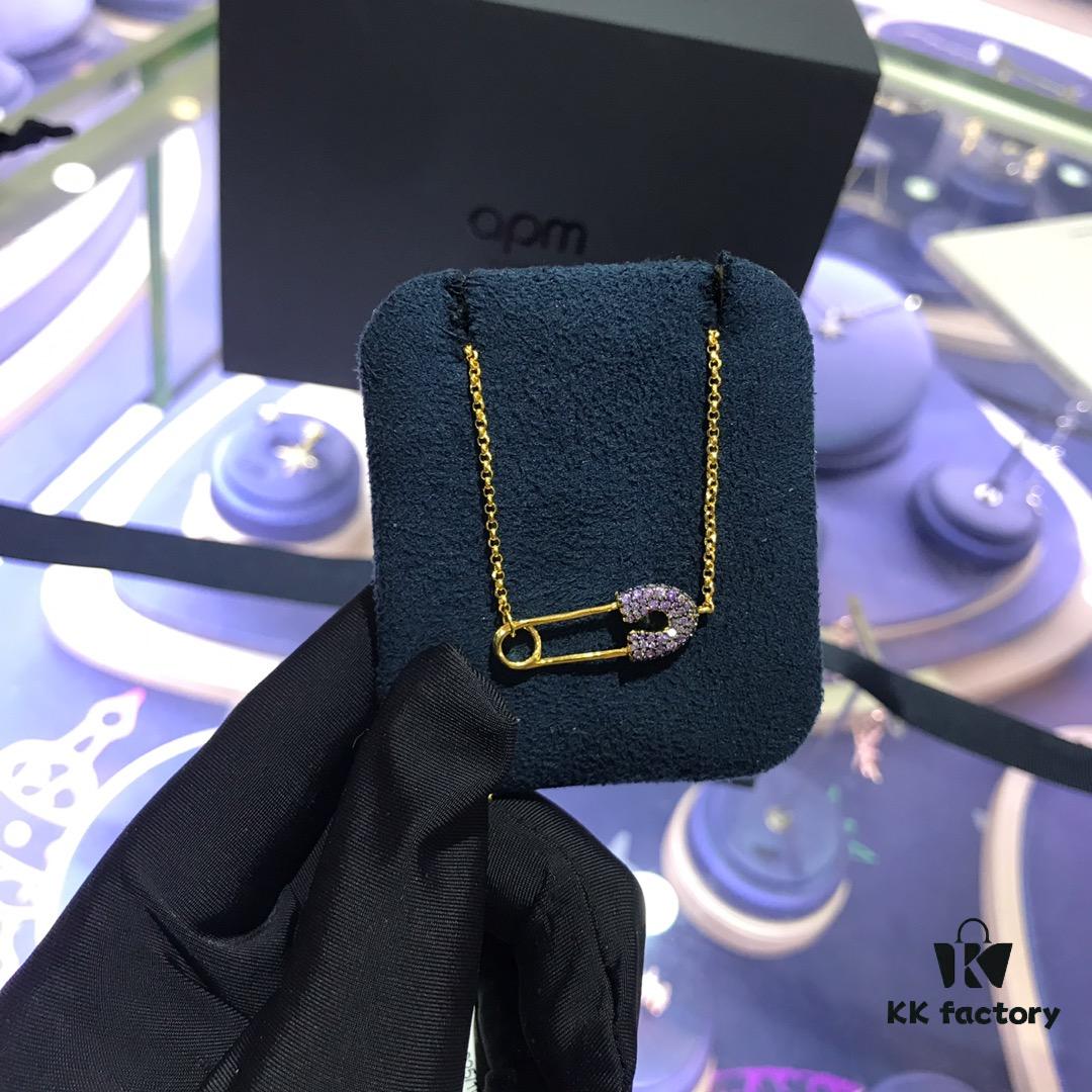 January New Arrival💗 A's Monaco Purple Brick Pin Necklace 8345085
