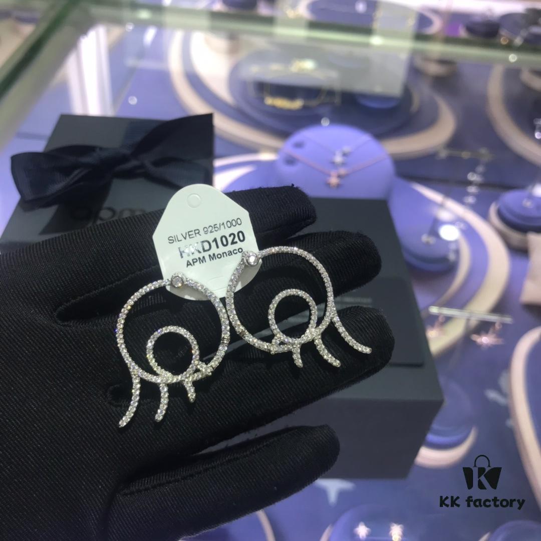 APM Monaco Earrings - Original New Arrival, Stylish, Minimalist and Versatile Design, Trendy Retro Fashion (Large Model 835090, Small Model 835080)