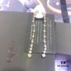 A Family Monaco Long Tassel Stud Earrings with Crystal Zirconia