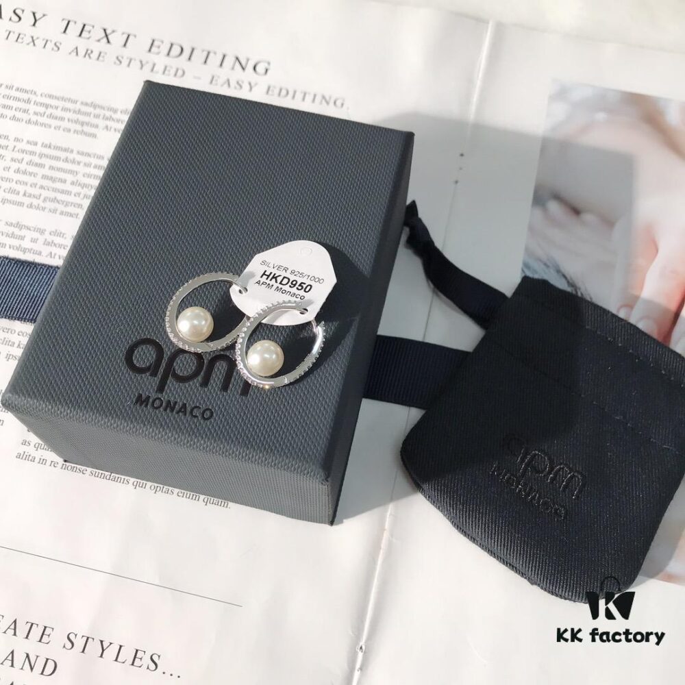 APM Monaco Circle Pearl Earrings for Women - Fashionable, Stylish, and Elegant Design Stud Hoop Earrings