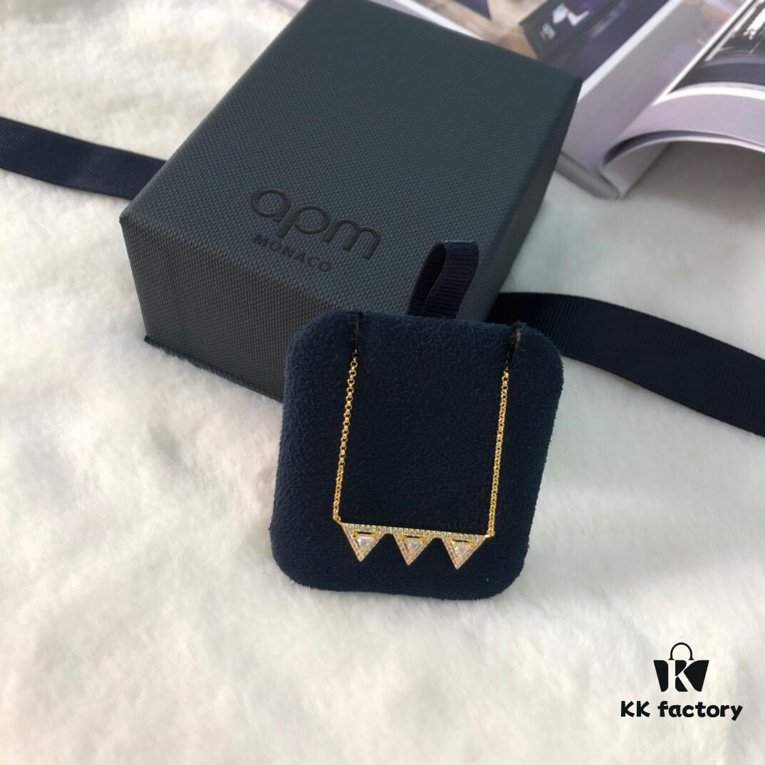 APM Monaco Triangle Necklace, Stylish and Minimalist Design, Perfect Gift Choice