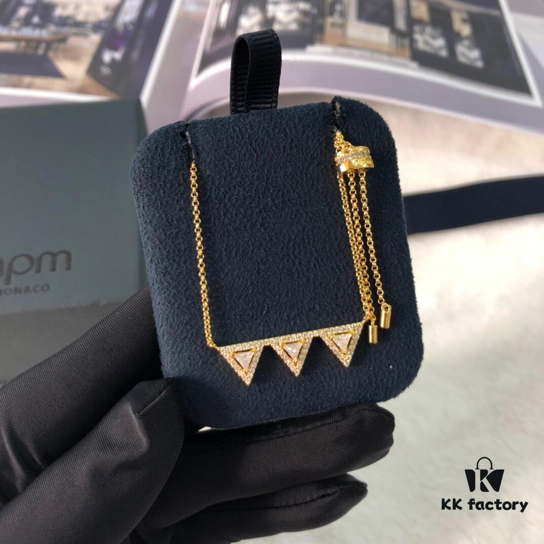 APM Monaco Triangle Necklace, Stylish and Minimalist Design, Perfect Gift Choice