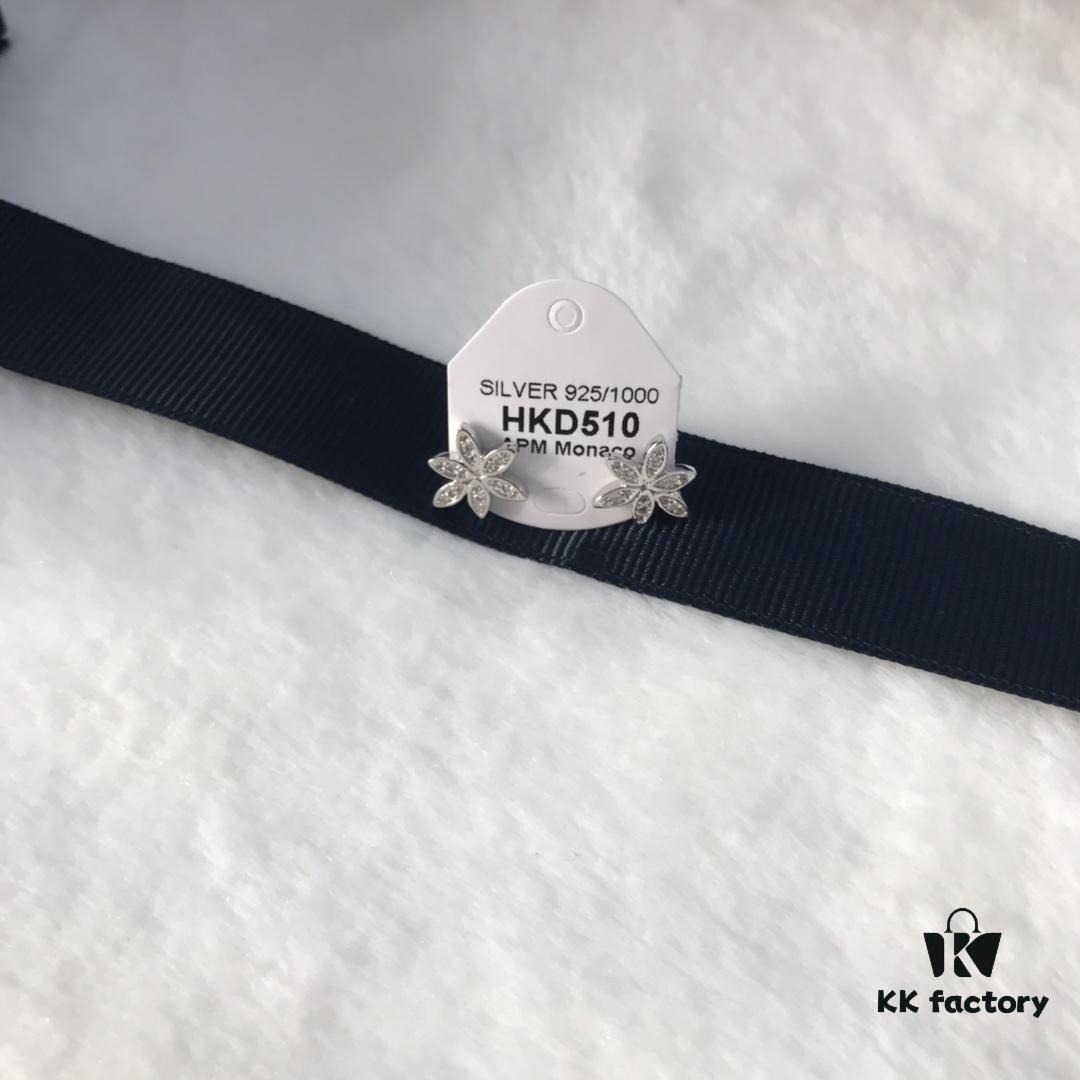 APM Monaco Elegant Minimalist Flower Stud Earrings for Women, Sophisticated and Stylish 2019 New Arrival Fashion Jewelry