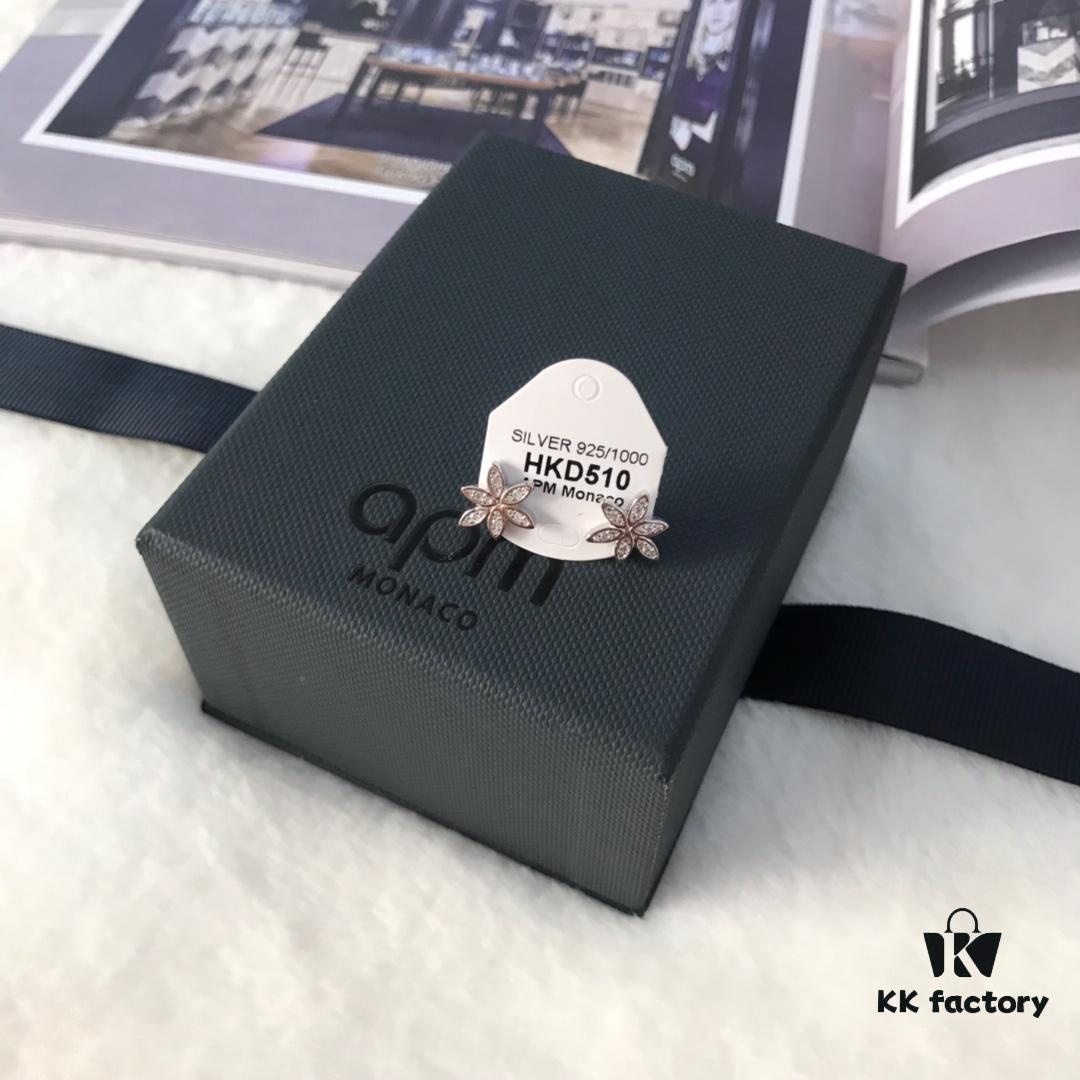 APM Monaco Elegant Minimalist Flower Stud Earrings for Women, Sophisticated and Stylish 2019 New Arrival Fashion Jewelry