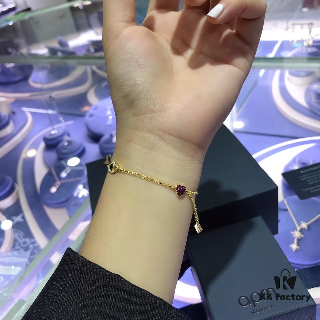 APM Monaco Gold-Tone Lucky Evil Eye Necklace and Bracelet Set