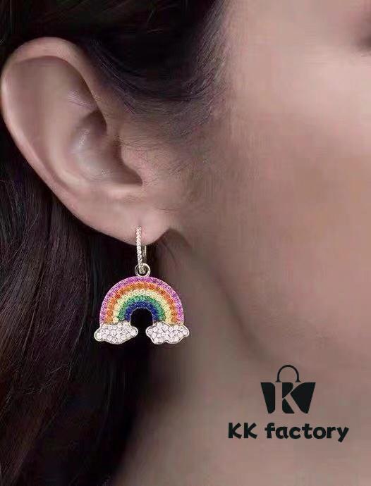 APM Monaco Rainbow Necklace and Earrings Original Set