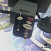 APM Monaco Asymmetrical Colorful Magenta Lips Earrings