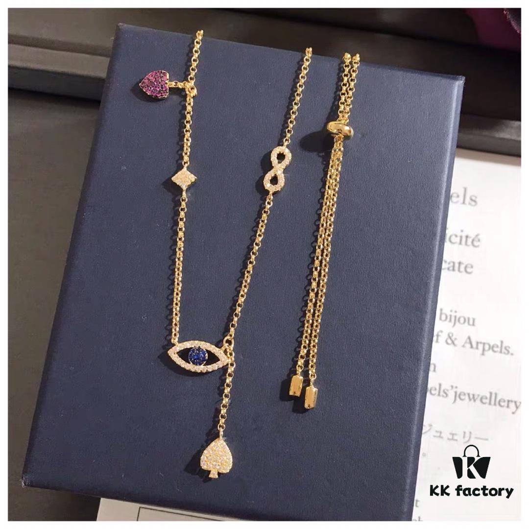 APM Monaco Evil Eye Heart Lucky Charm Necklace