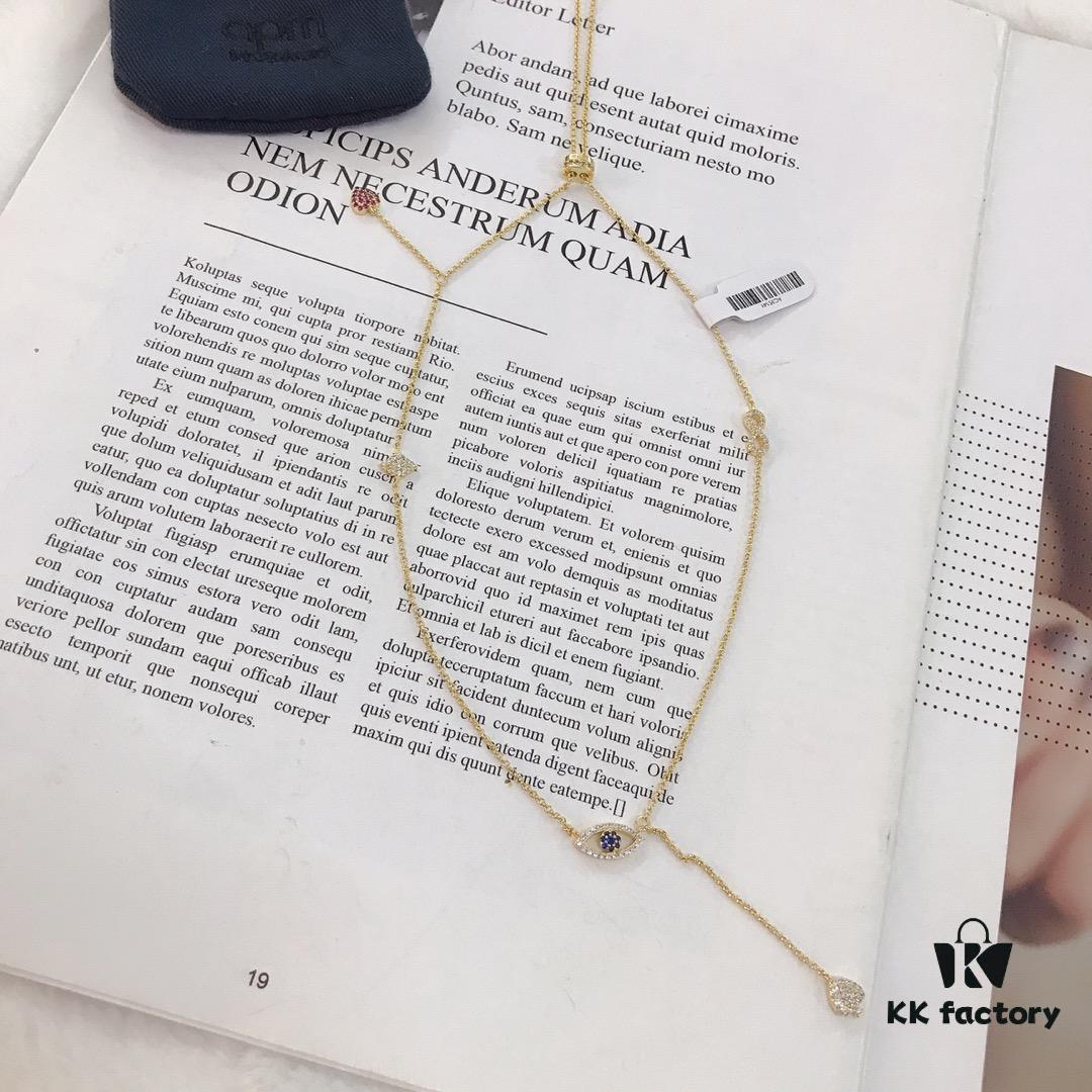 APM Monaco Evil Eye Heart Lucky Charm Necklace