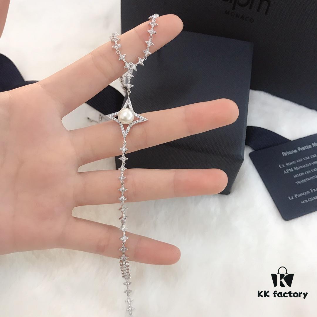 APM Monaco Pearl Necklace and Earrings Original Set