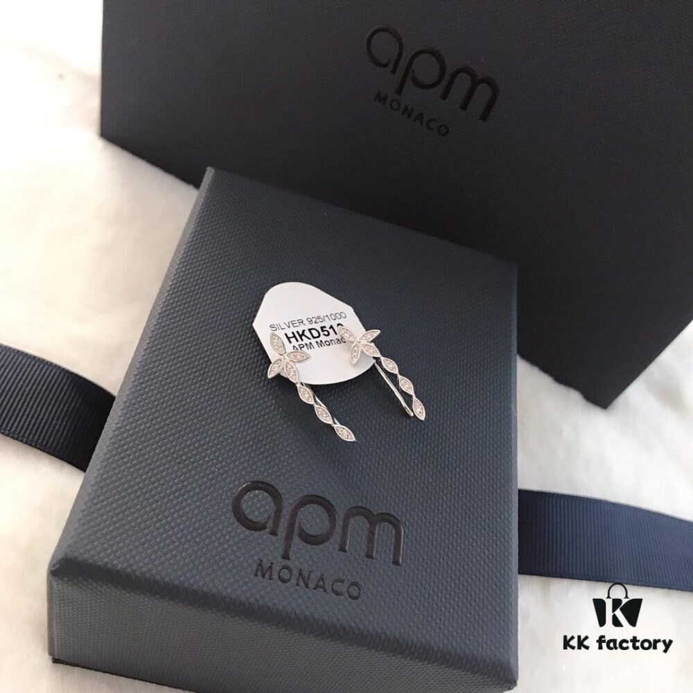 APM Monaco Exquisite Flower Earrings, Elegant and Minimalist Curved Design
