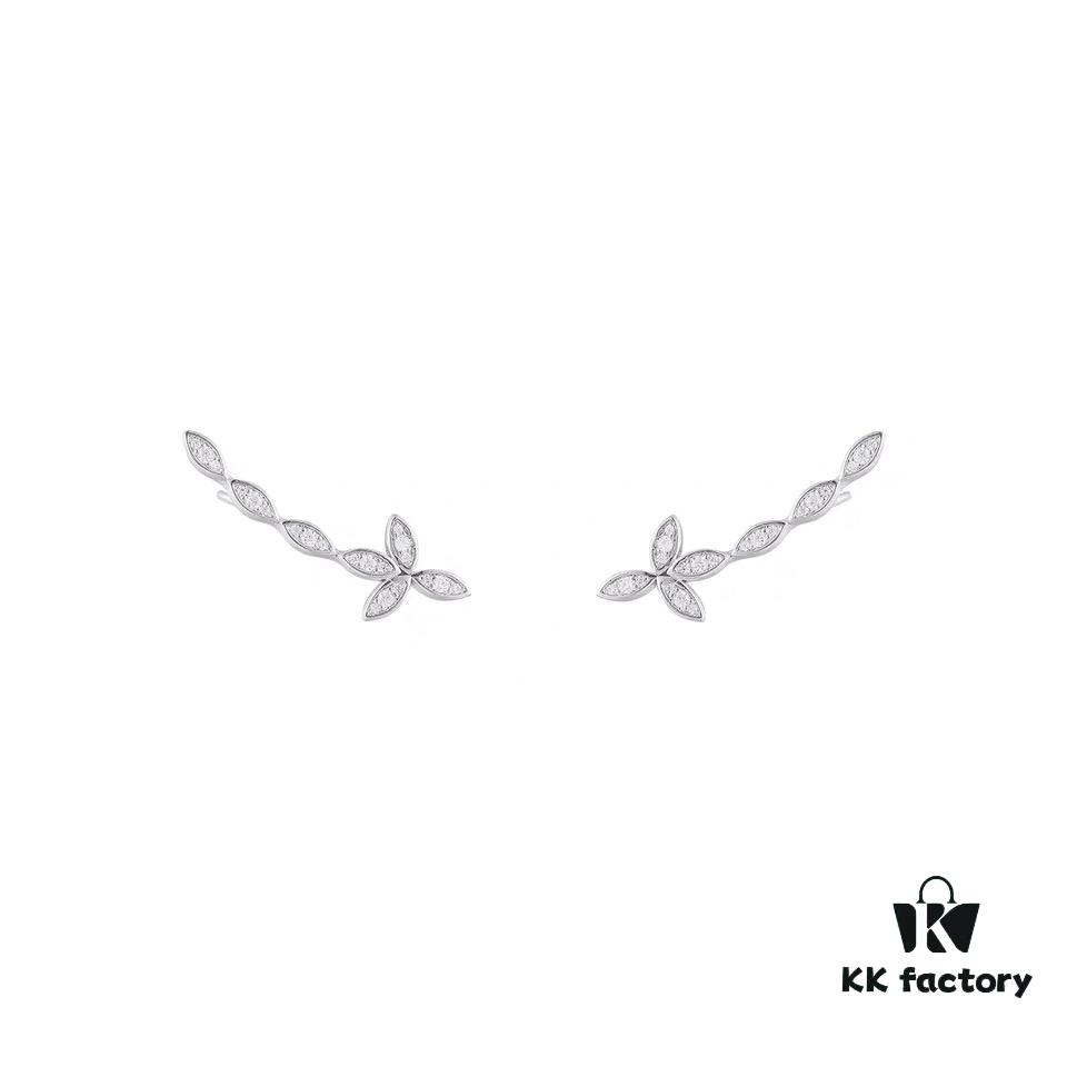 APM Monaco Exquisite Flower Earrings, Elegant and Minimalist Curved Design