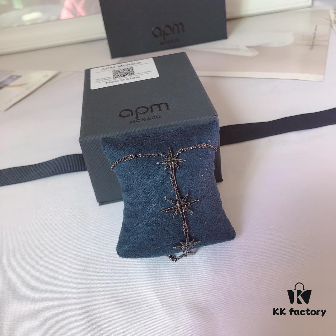 Original New Launch 💗 APM Monaco Bracelet, Union Jack Star Meteor Bracelet with Back Hand Chain, Gift for Girlfriend