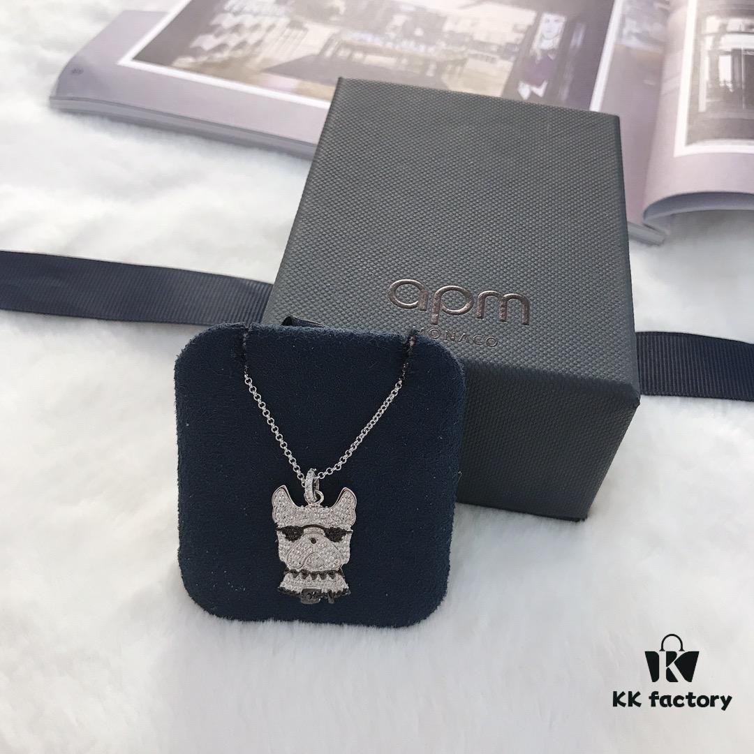 APM Monaco Sunglasses Dog Necklace and Earrings Set