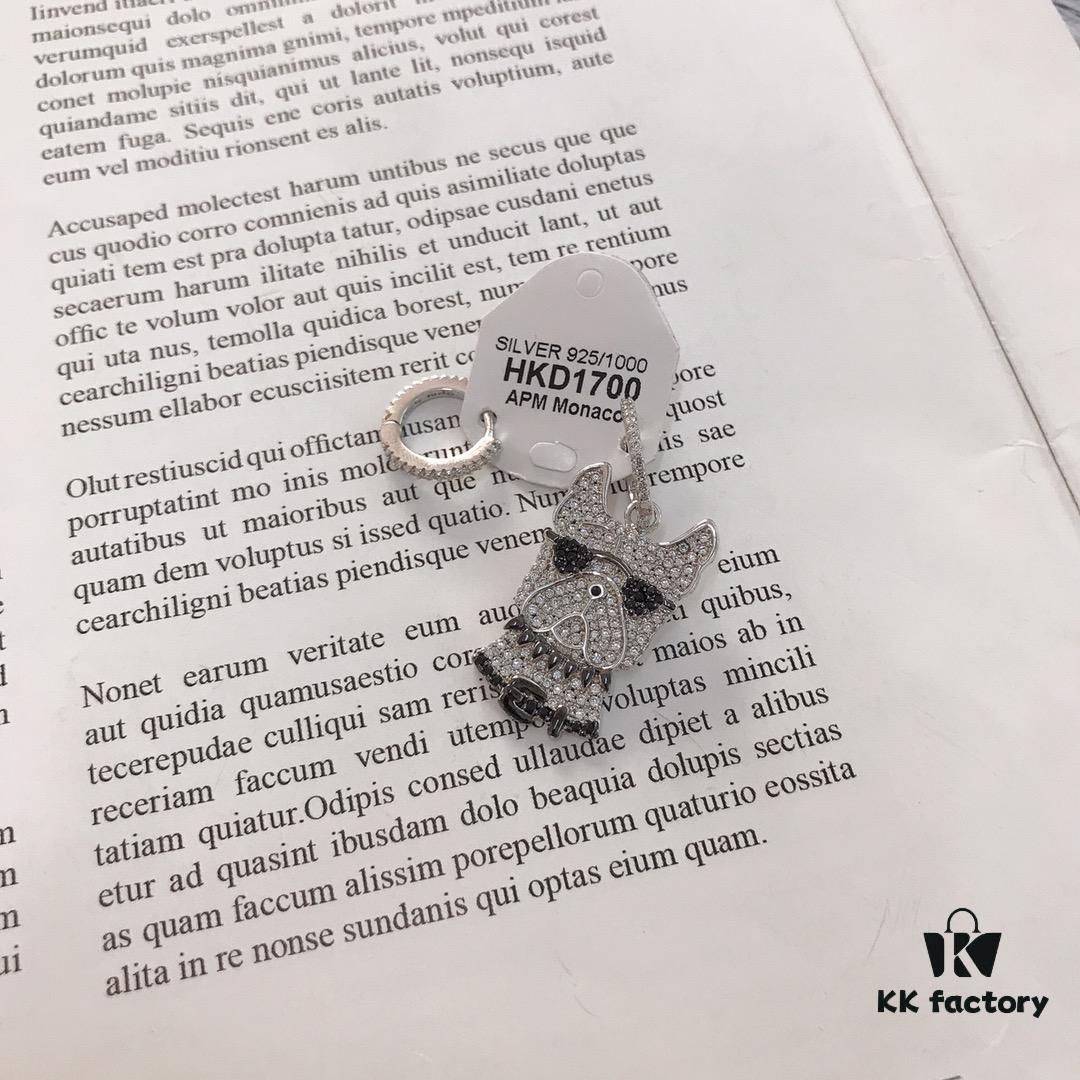 APM Monaco Sunglasses Dog Necklace and Earrings Set