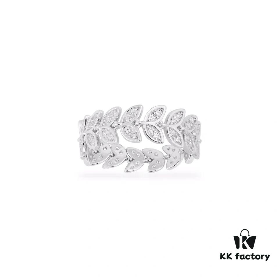 APM Monaco Palm Leaf Ring for Women, Flexible Ring, Elegant Design for Dinner Parties, Annual Events, Romantic Couples, Index Finger Style