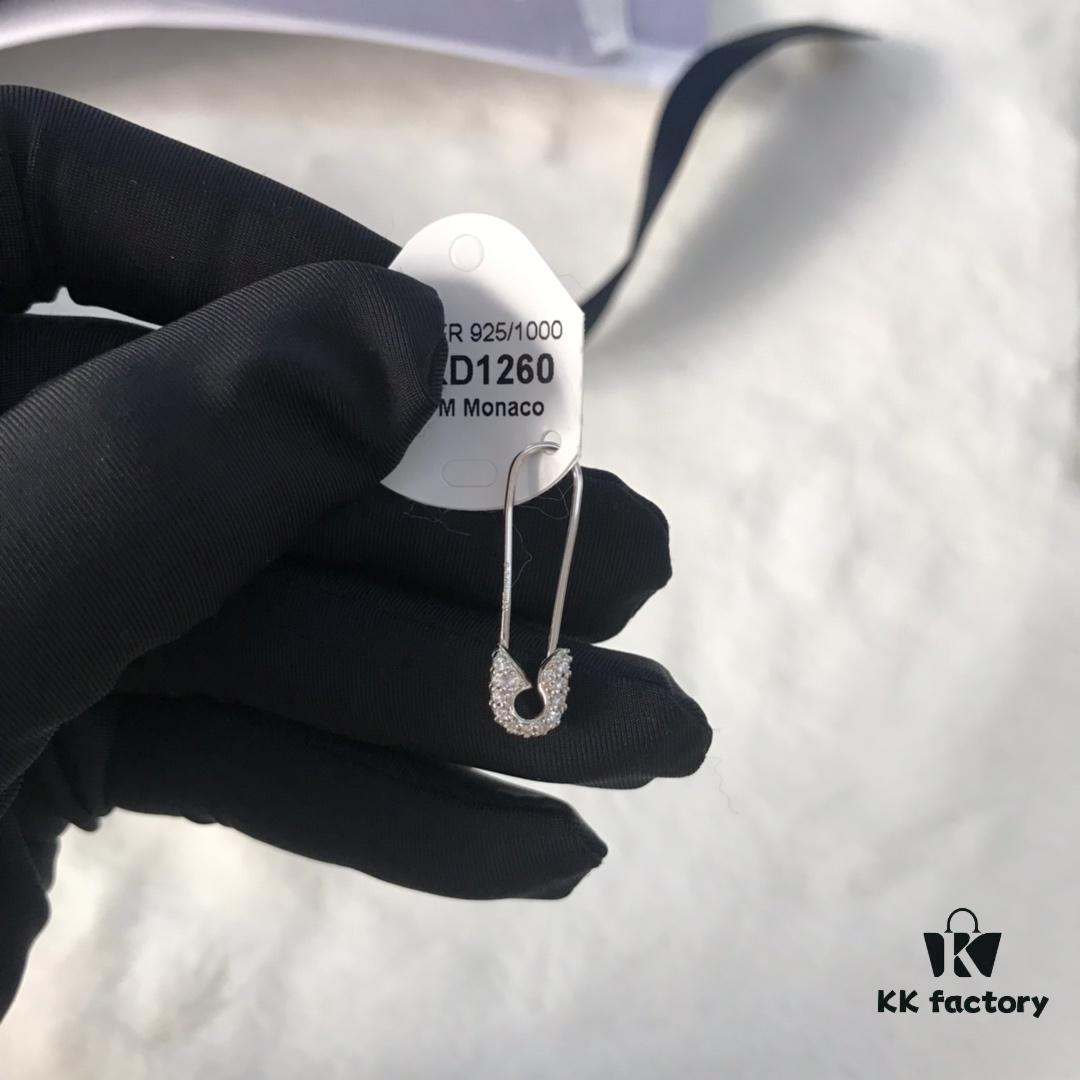 APM Monaco Pin Stud Earrings, Fashionable and Minimalist Design, Elegant and Versatile Small Exquisite Women's Style