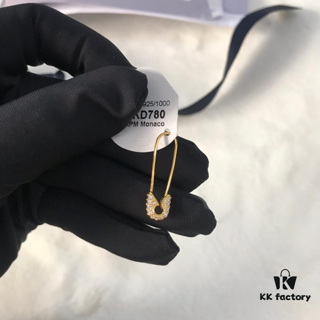 APM Monaco Pin Stud Earrings, Fashionable and Minimalist Design, Elegant and Versatile Small Exquisite Women's Style