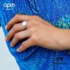 APM Monaco White Mother-of-Pearl Ring Original Set Newly Released