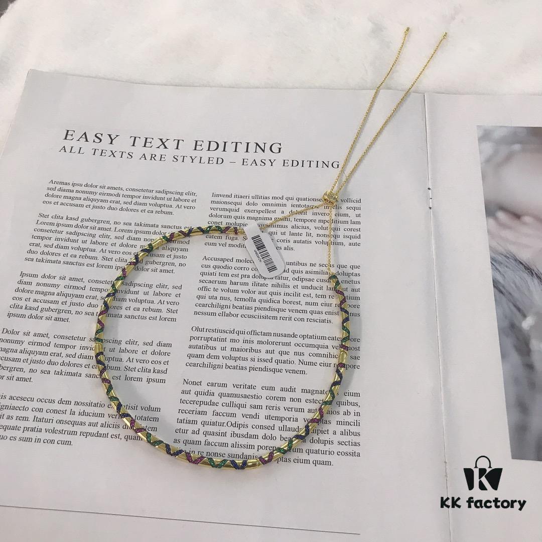 APM Monaco Colorful Tribal Choker Necklace with Adjustable Pendant Chain, Avant-garde Retro Design for Women