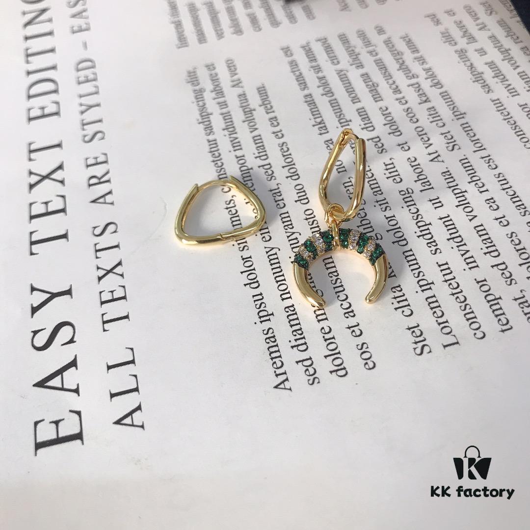 APM Monaco Colorful Tribal Asymmetric Earrings, Stylish and Trendy, Versatile Fashion Statement Piece