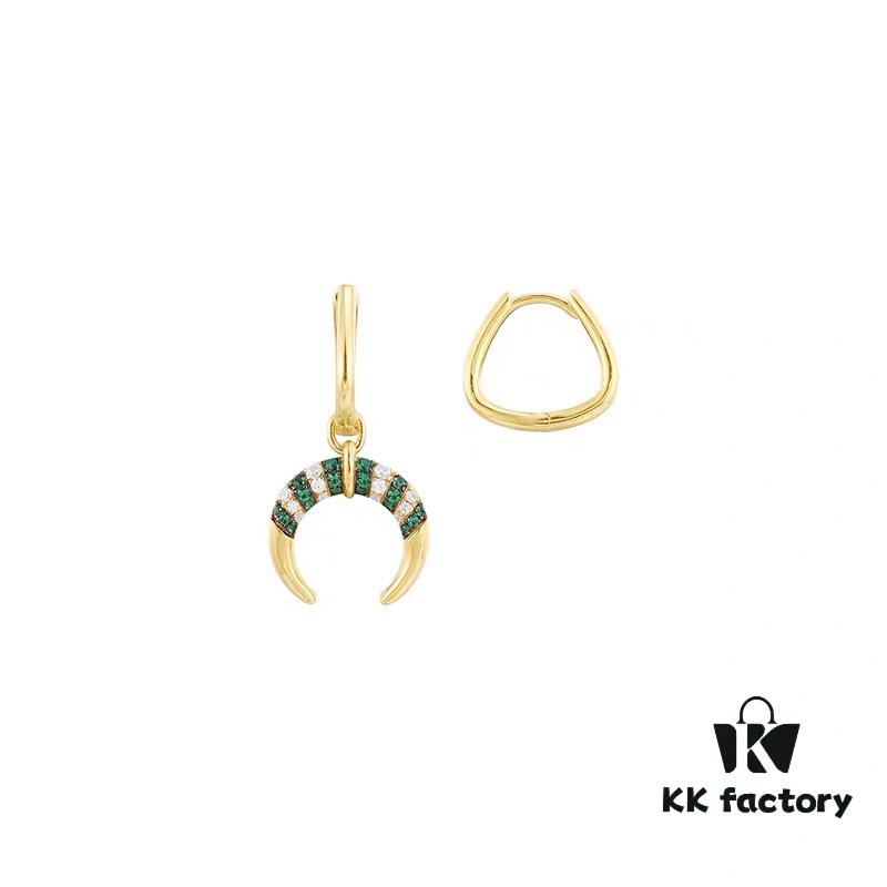 APM Monaco Colorful Tribal Asymmetric Earrings, Stylish and Trendy, Versatile Fashion Statement Piece